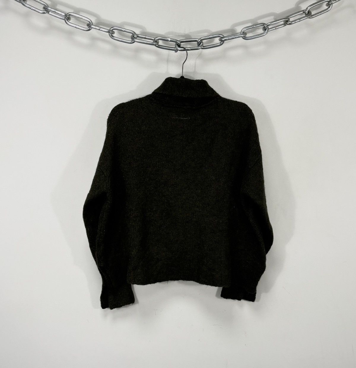 Maison Margiela Maison Margiela MM6 Khaki Green Mohair Turtleneck Sweater Size M / US 6-8 / IT 42-44 - 10 Thumbnail