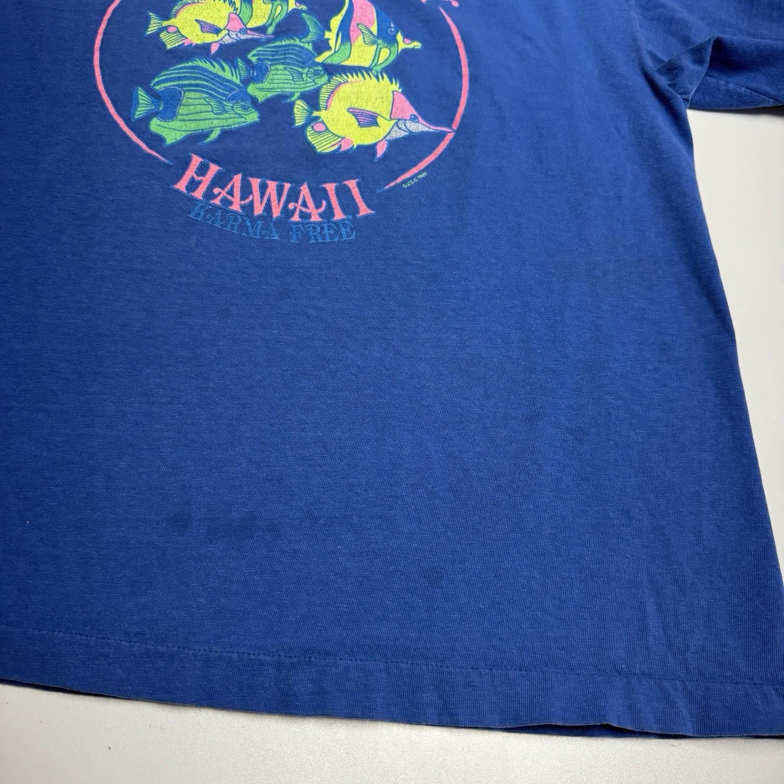 Vintage Vintage 80s Hawaii Hanauma Bay T Shirt Mens Large 21x24 Blue Size US L / EU 52-54 / 3 - 7 Thumbnail