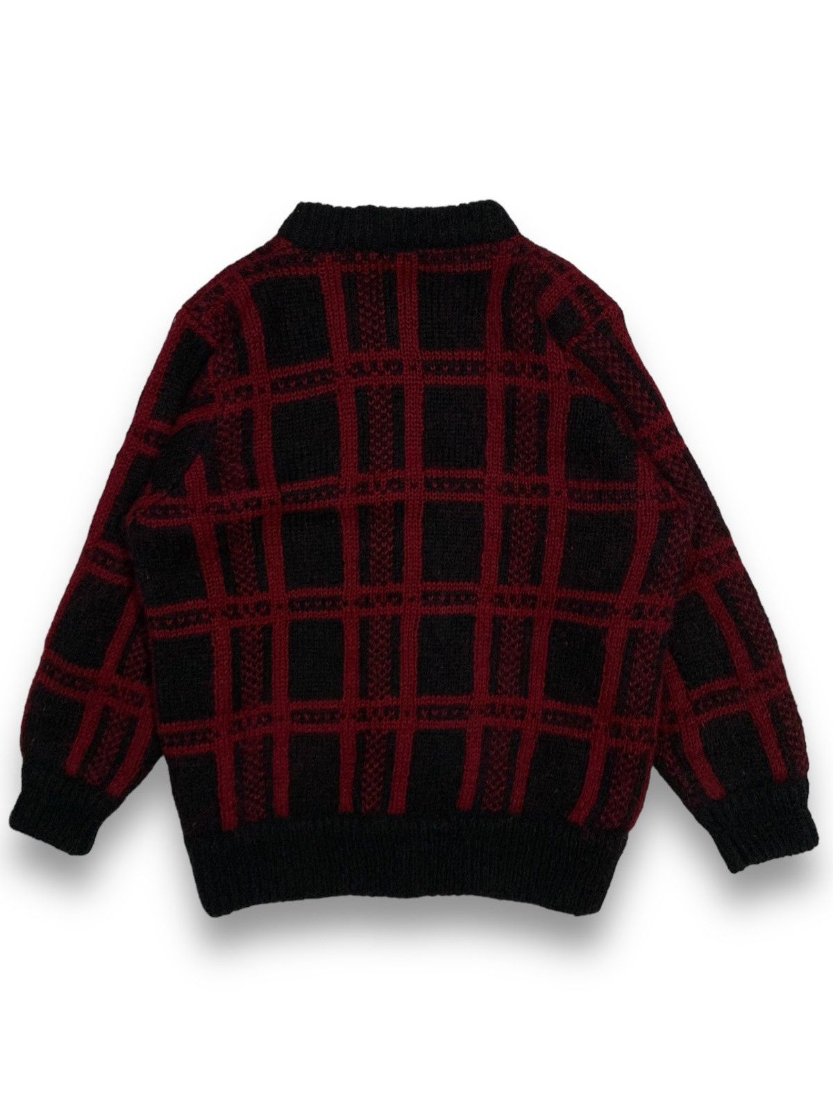 Japanese Brand Vintage Japanese Brand Wool Plaid Checked Oversized Sweater Size L / US 10 / IT 46 - 2 Thumbnail