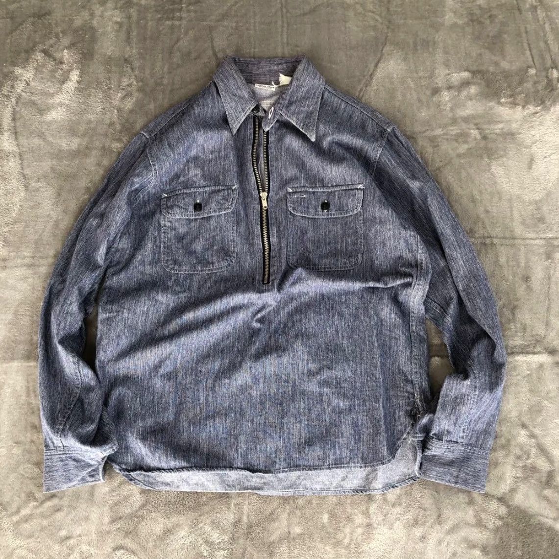 Sugar Cane Sugar Cane Chambray Pullover Work Shirt Denim Long Sleeve Mens Size: M Size US M / EU 48-50 / 2 - 3 Thumbnail