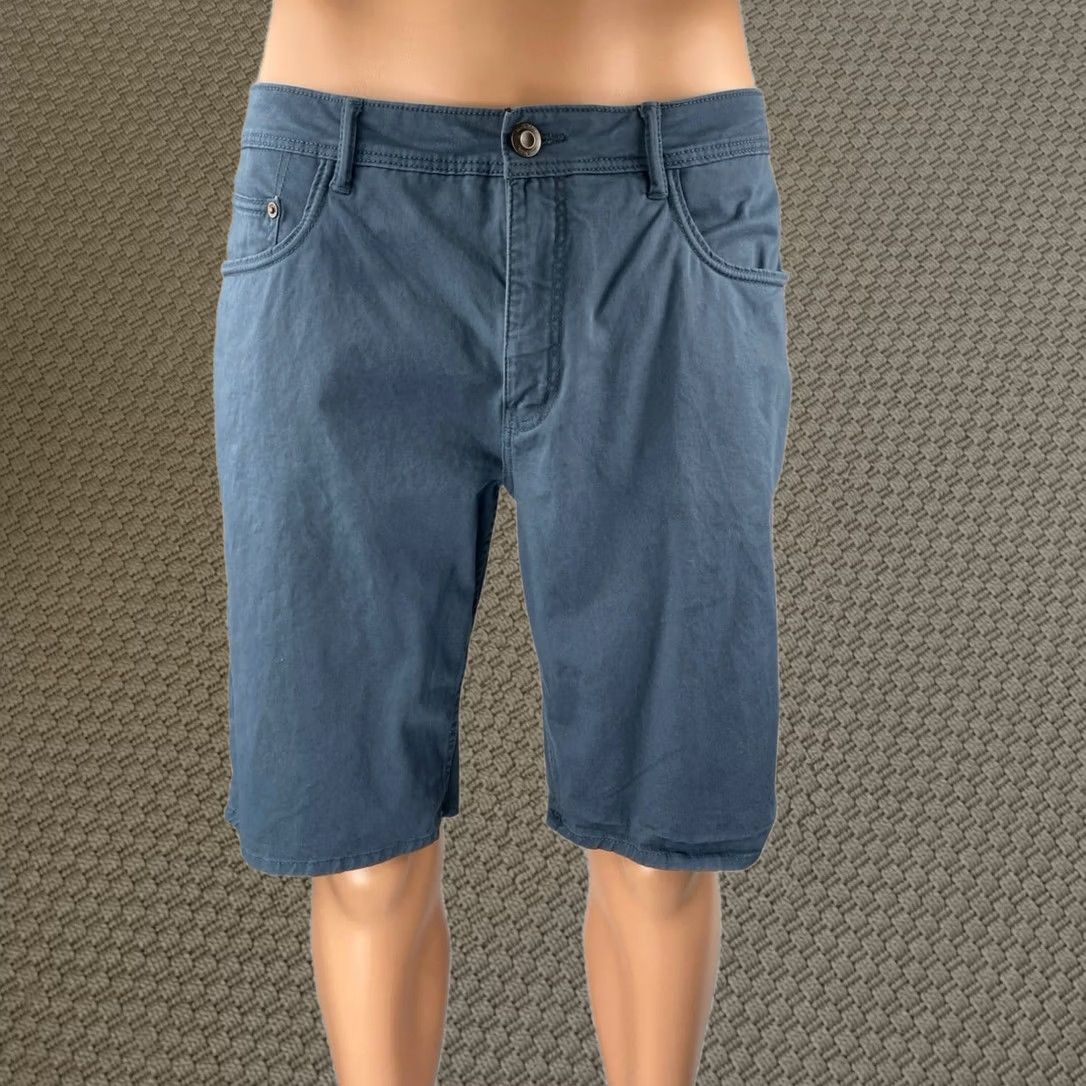 Mango Mango Mens Shorts Size 34 Blue Chino Casual Straight Leg Mid Rise MNG Khaki Size US 34 / EU 50 - 1 Thumbnail