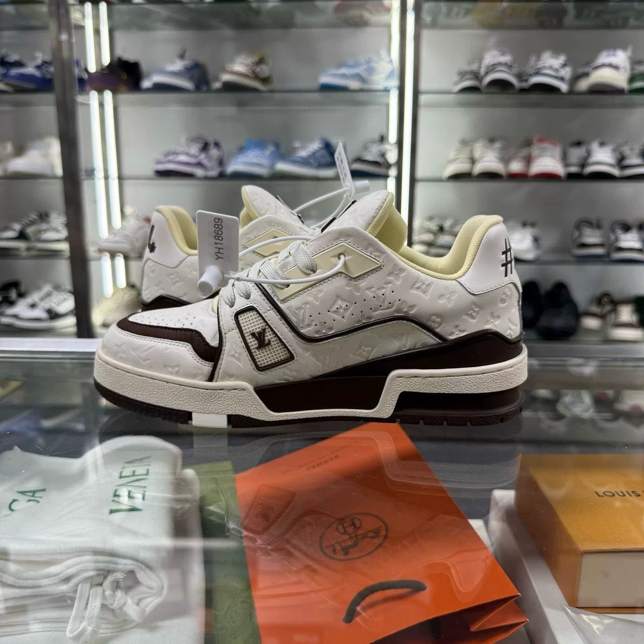 Louis Vuitton LV Trainer Tyler White Brown Size US 5 / EU 37 - 5 Thumbnail