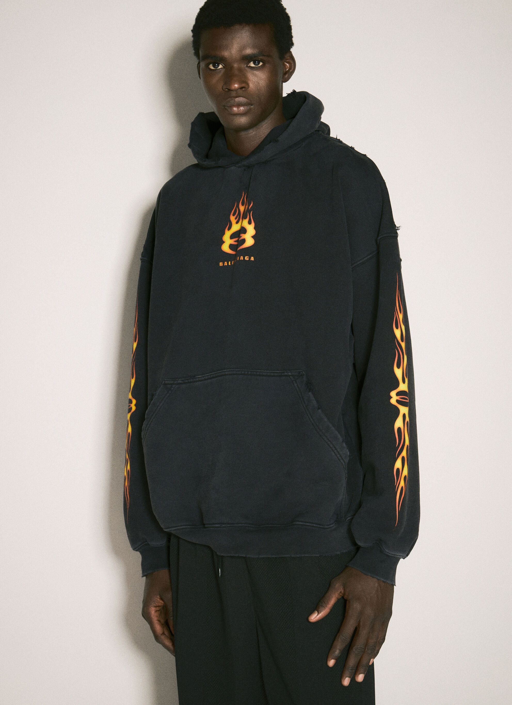 Balenciaga Burning Unity Hooded Sweatshirt Size US XL / EU 56 / 4 - 1 Thumbnail