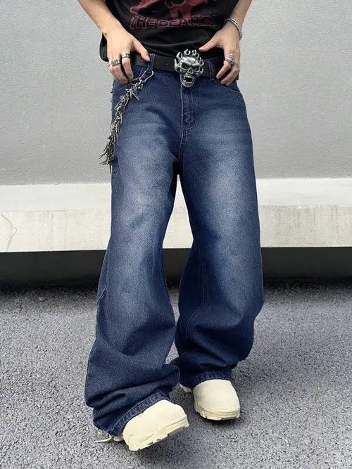 Jean Washed Baggy Denim Jeans Skate Size US 32 / EU 48 - 4 Thumbnail