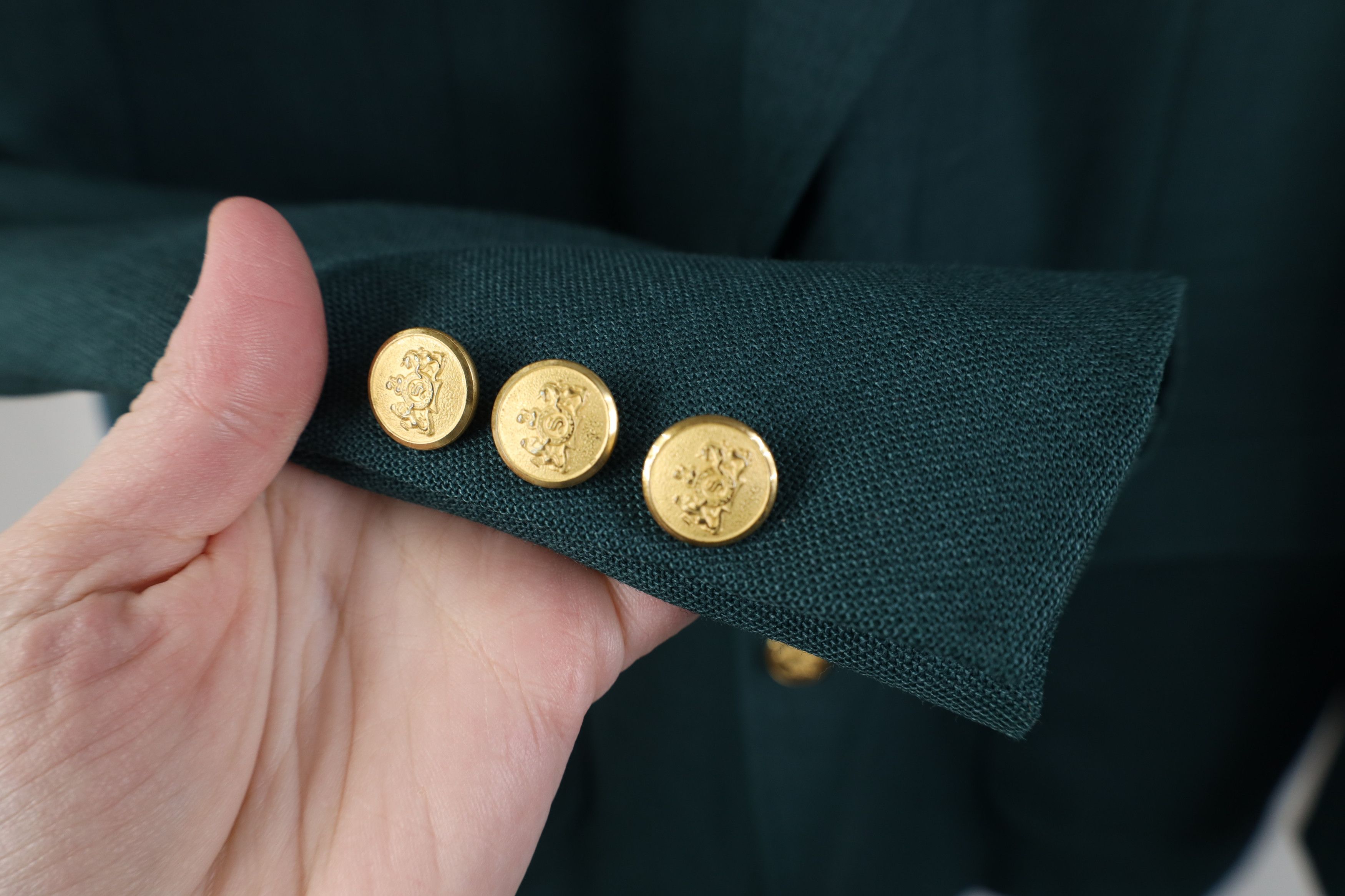 Vintage Vintage 90s Worsted Wool Suit Coat Blazer Jacket Green Size US XXL / EU 58 / 5 - 7 Thumbnail
