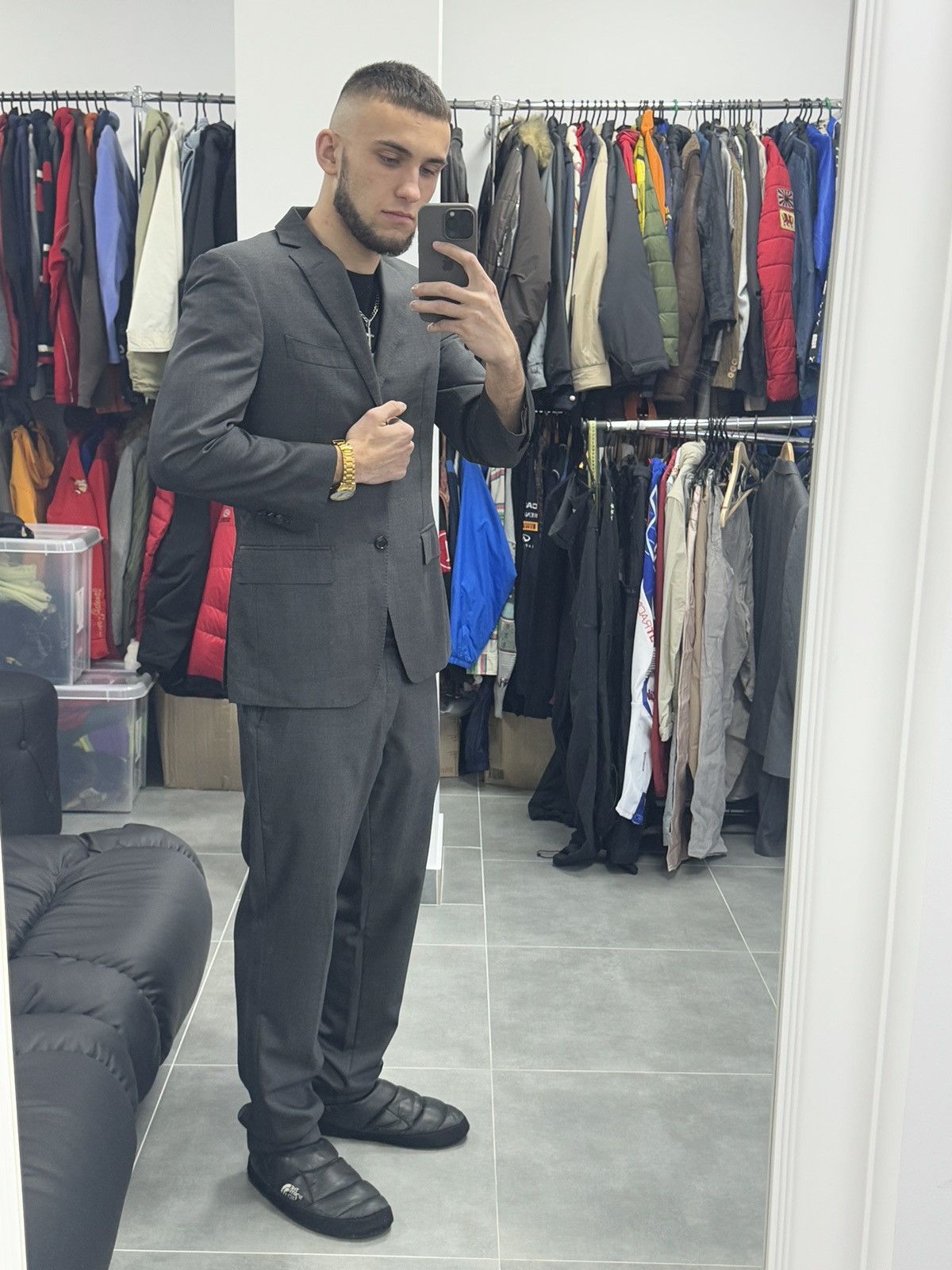 Suitsupply Suitsupply Wool Smart Suit Men Blazer 44R + Trousers Size 48 Size 44R - 2 Thumbnail