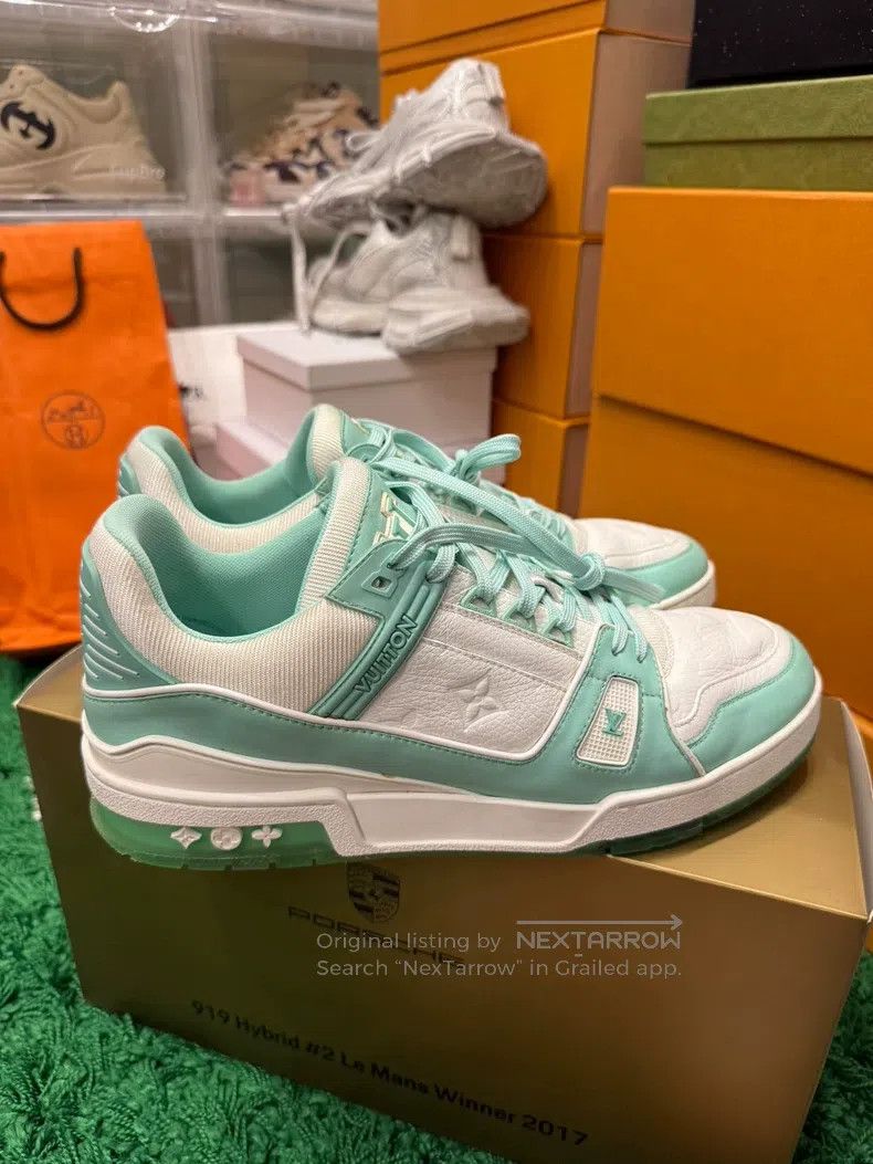 Louis Vuitton Louis Vuitton Trainer Tiffany Green shoes Size US 9 / EU 42 - 5 Thumbnail