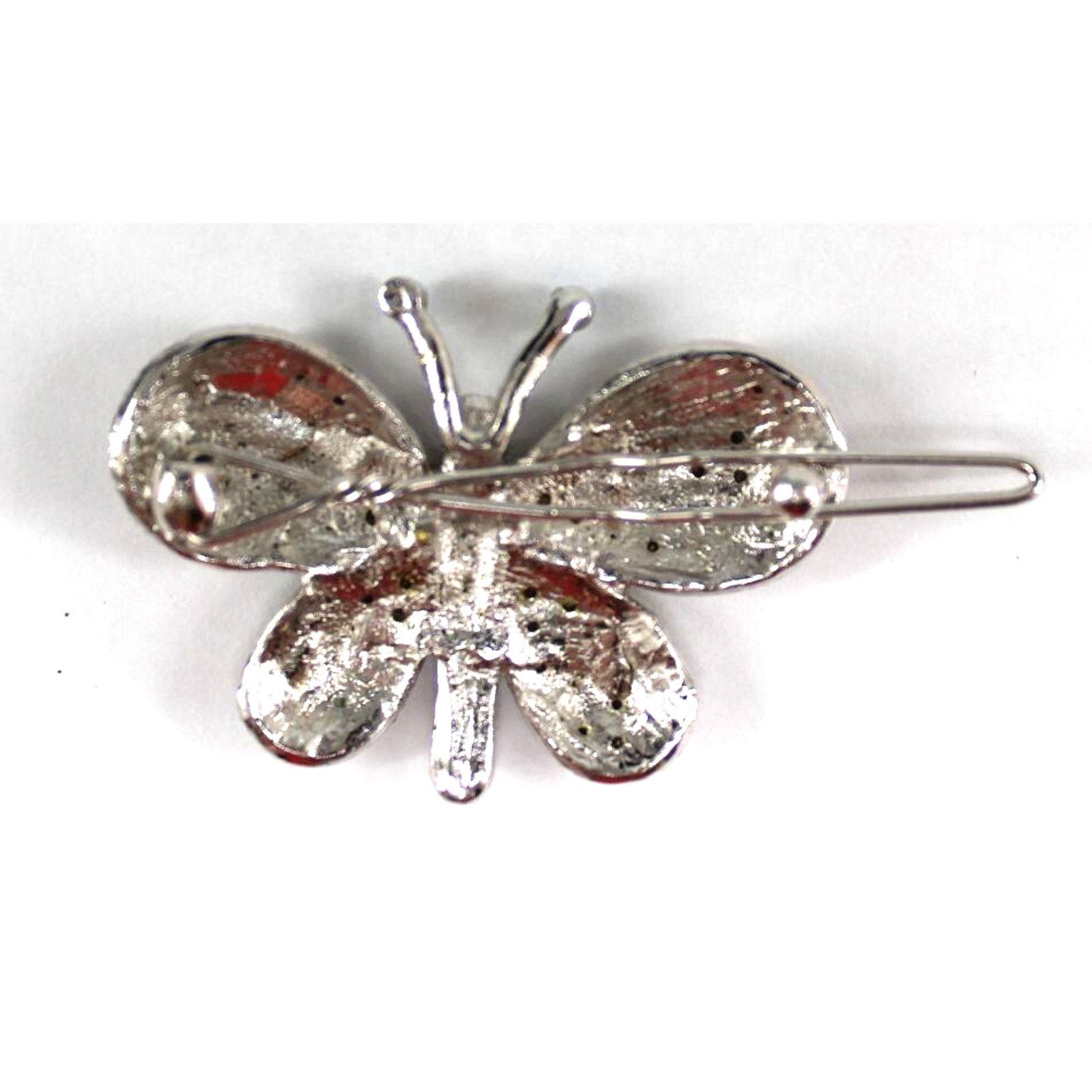 Other Vintage Butterfly Hair Barrette Blue Aurora Borealis Eyes Size ONE SIZE - 5 Thumbnail