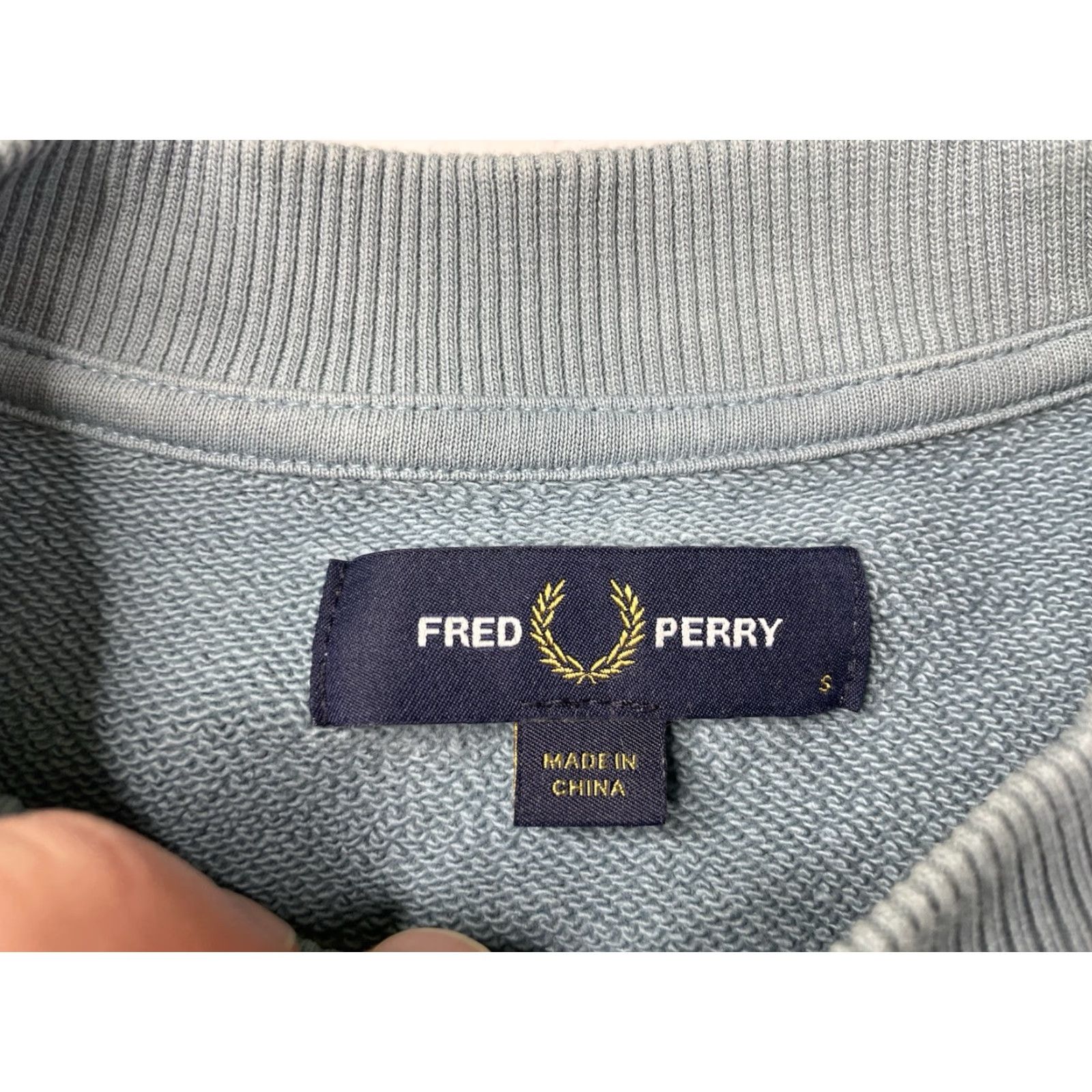 Fred Perry Fred Perry Mens Sweatshirt Blue Small Long Sleeve Cotton Fleece Pullover Top Size US S / EU 44-46 / 1 - 3 Thumbnail