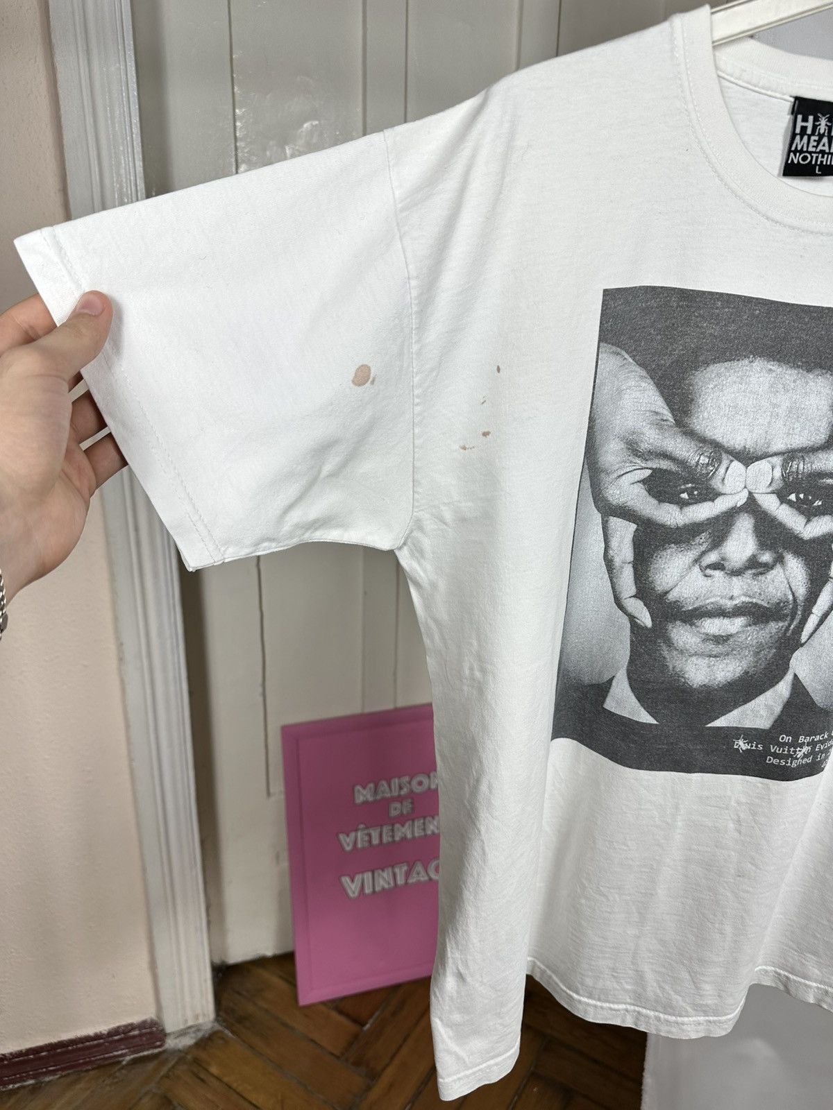 Hype Means Nothing Hype Means Nothing Obama Face T Shirt Size US L / EU 52-54 / 3 - 5 Thumbnail
