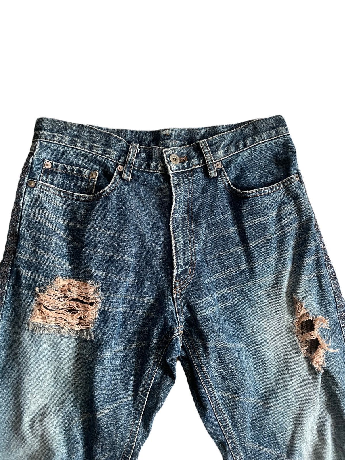 If Six Was Nine 2000s Japanese archive Vkei Distressed Flare Mud-wash Jeans Size US 30 / EU 46 - 5 Thumbnail