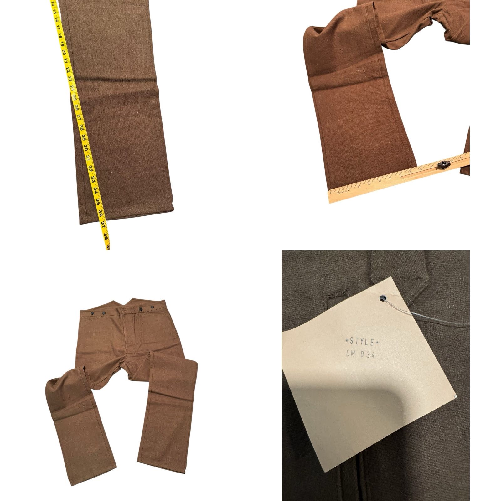 Vintage Frontier Classics Pants Gunfighter CM834 NWT 44 Brown Cotton Old West Mens Size US 44 / EU 60 - 8 Thumbnail