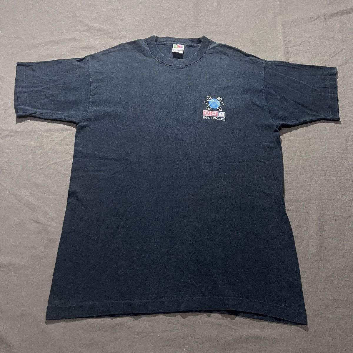 NHL × Vintage VINTAGE 90s CCM WORLD HOCKEY PROMO TEE XL FADED Size US XL / EU 56 / 4 - 4 Thumbnail