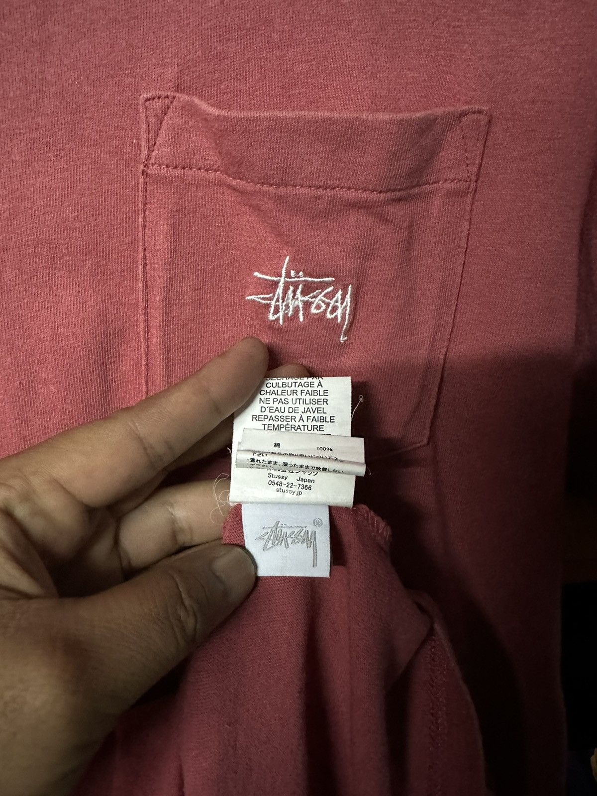Stussy × Vintage Stussy Pocket Embroidered Logo Tee Size US XL / EU 56 / 4 - 5 Thumbnail