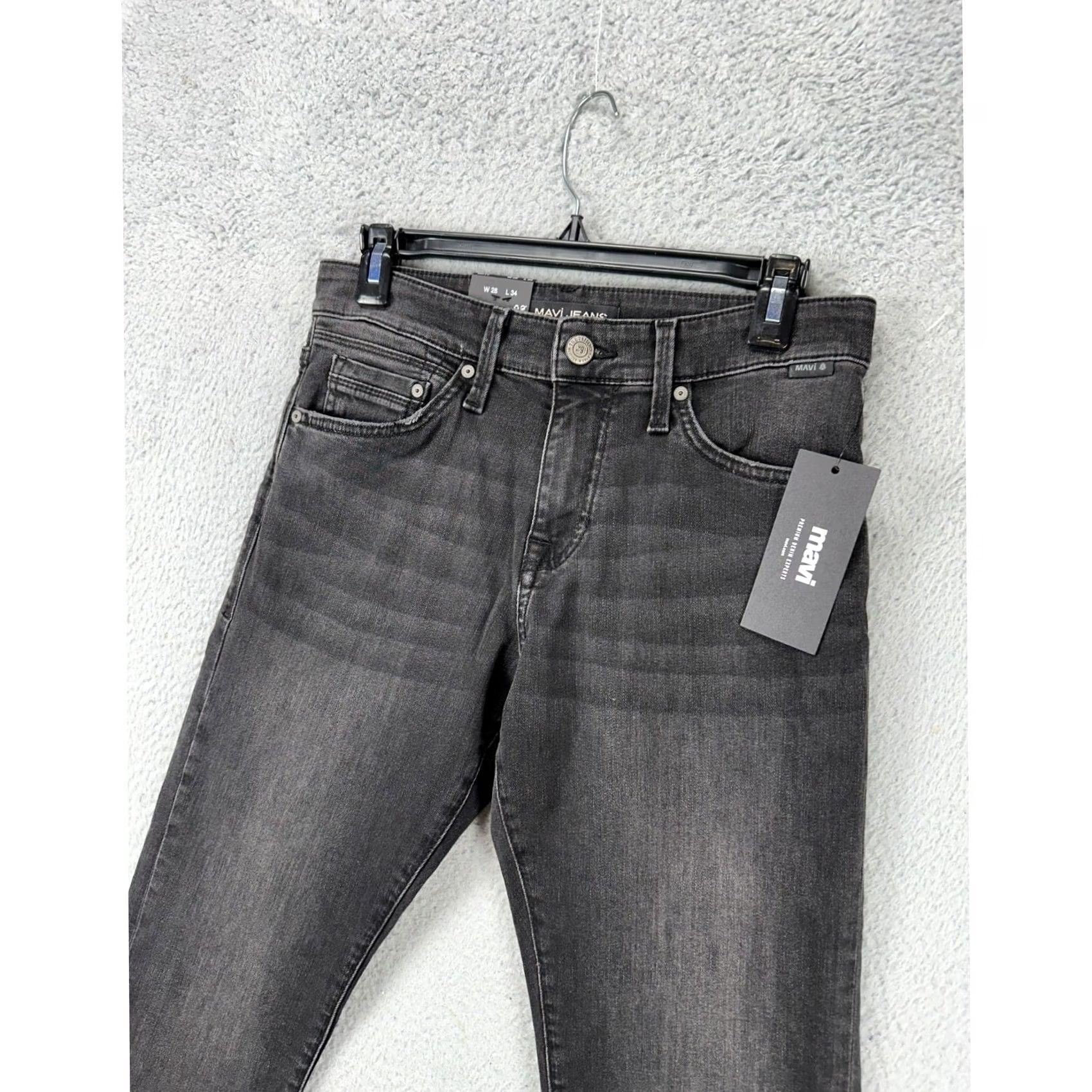 Vintage Mavi Matt Jeans Mens 28X34 Charcoal Grey Relaxed Straight Leg Denim Pants Size US 28 / EU 44 - 6 Thumbnail