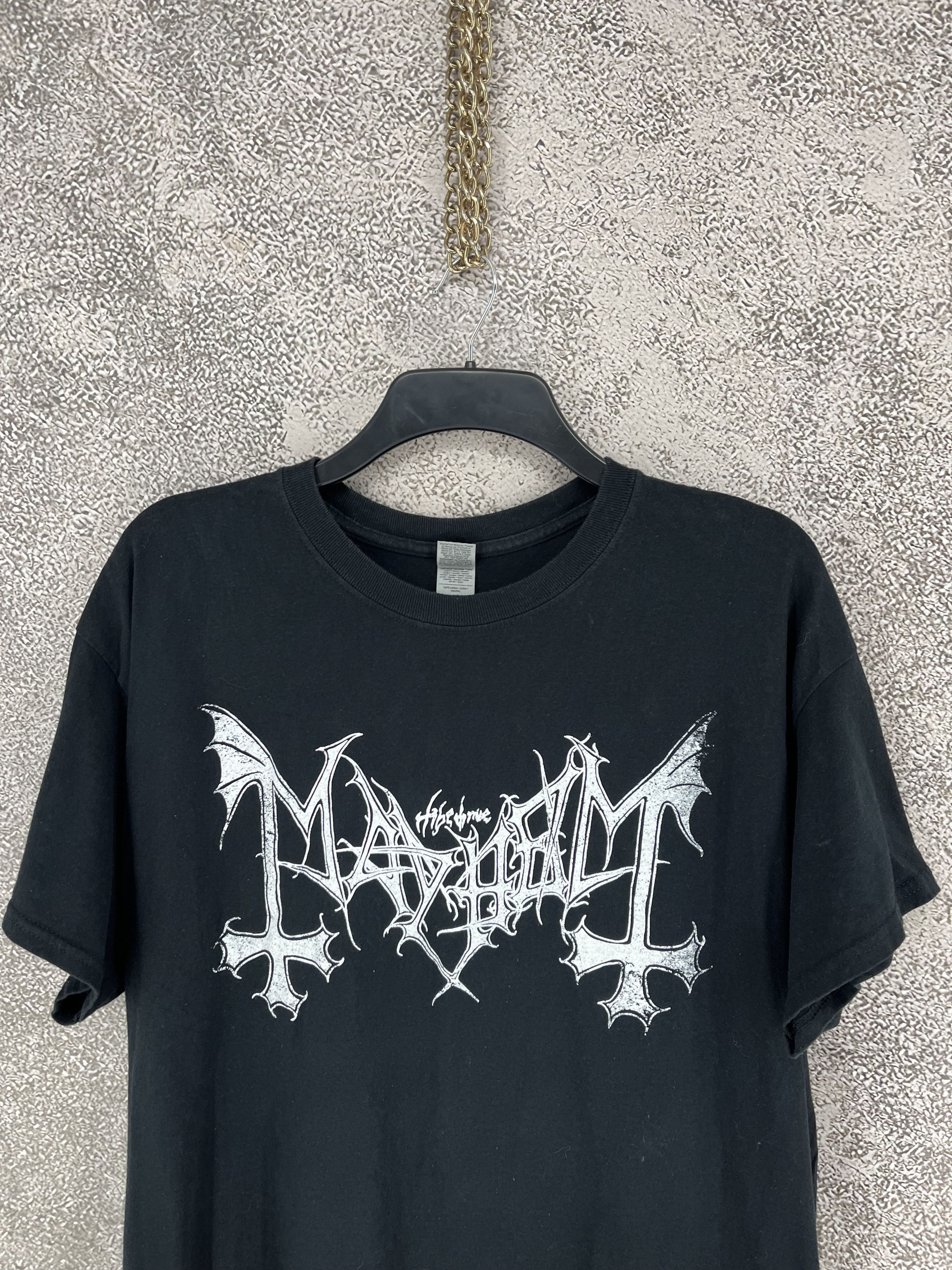 Band Tees 90s Mayhem Logo Black Metal Tshirt Burzum COF Size US M / EU 48-50 / 2 - 6 Thumbnail