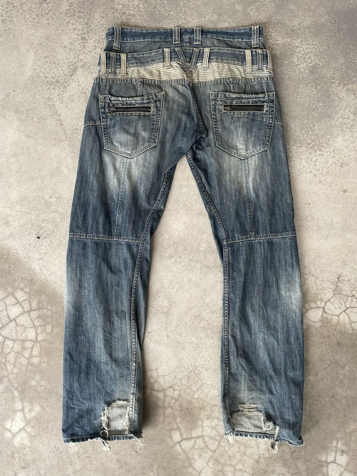 If Six Was Nine Vintage Dominate Double Waist Rusty Denim Size US 34 / EU 50 - 3 Thumbnail