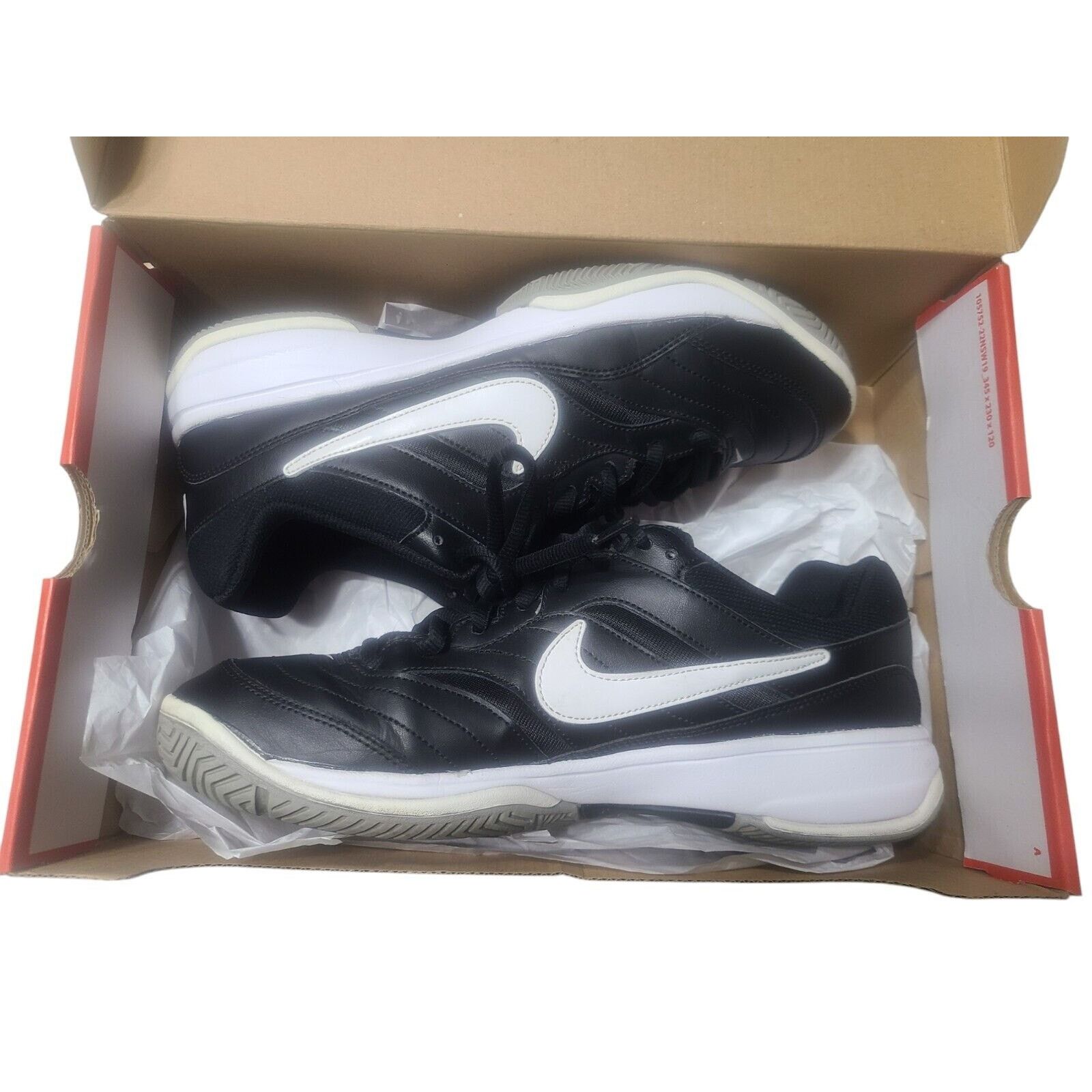Nike Nike Mens Size 10.5M Court Lite Black White Tennis Shoes Size US 10.5 / EU 43-44 - 3 Thumbnail