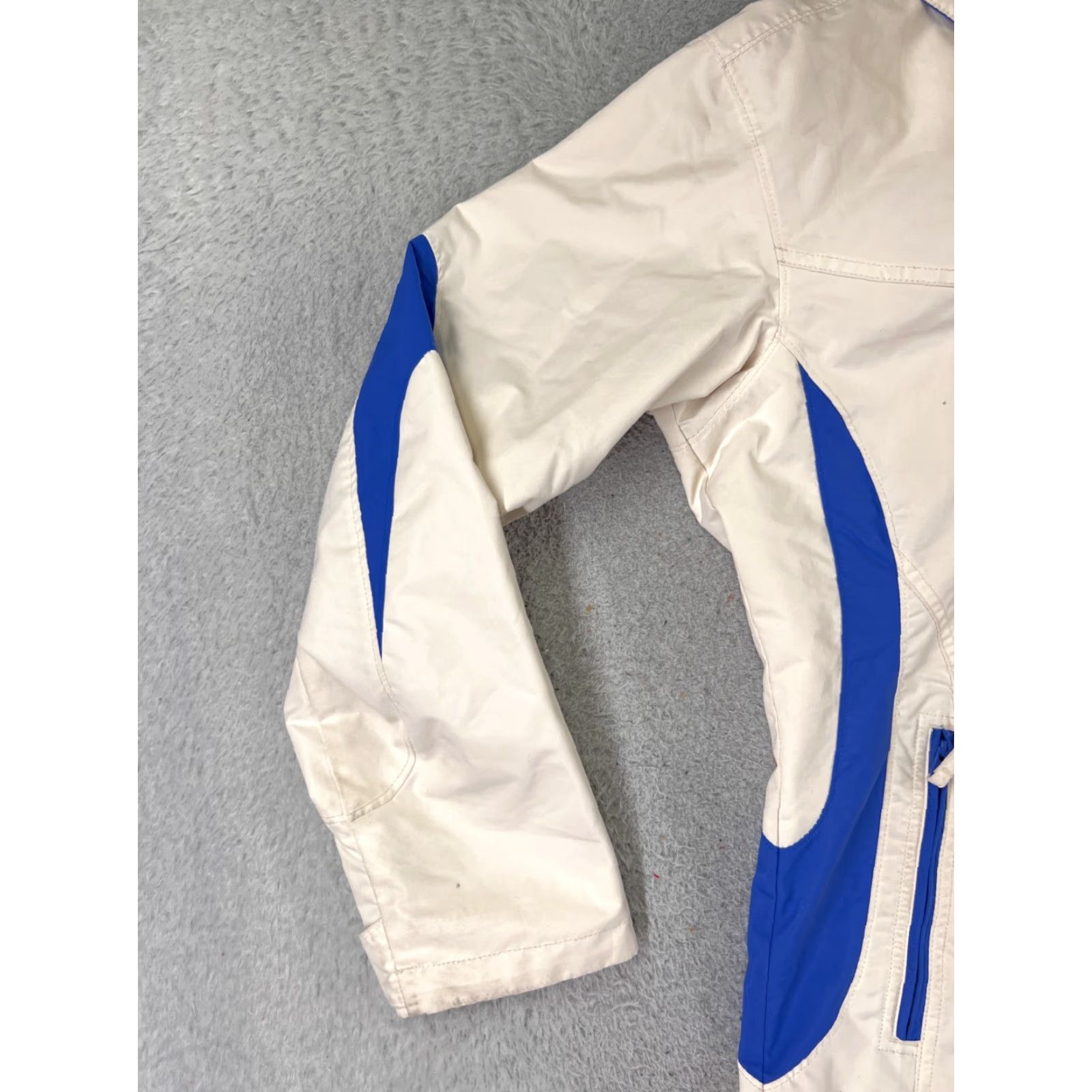 Vintage VINTAGE Columbia Jacket Women Small White Blue Omni-Tech Waterproof Breathable Size S / US 4 / IT 40 - 3 Thumbnail