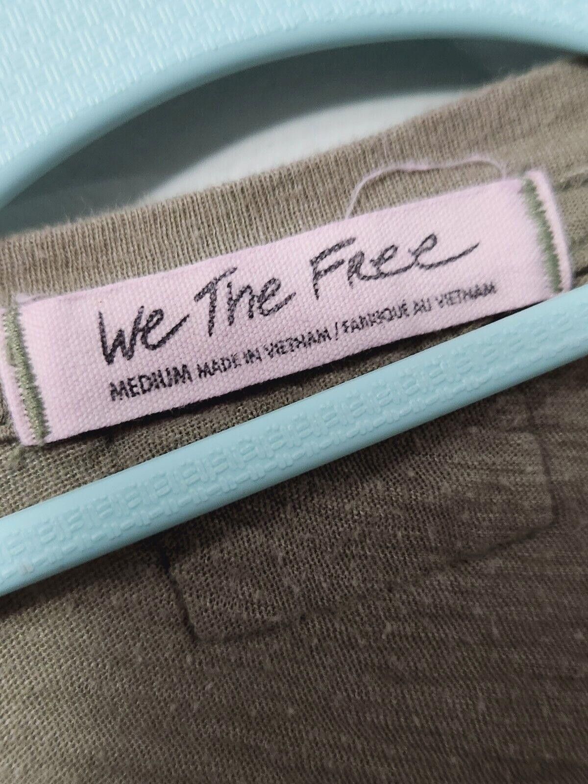 Designer We The Free Shirt Medium Green Short Sleeve By Free People Size M / US 6-8 / IT 42-44 - 2 Thumbnail