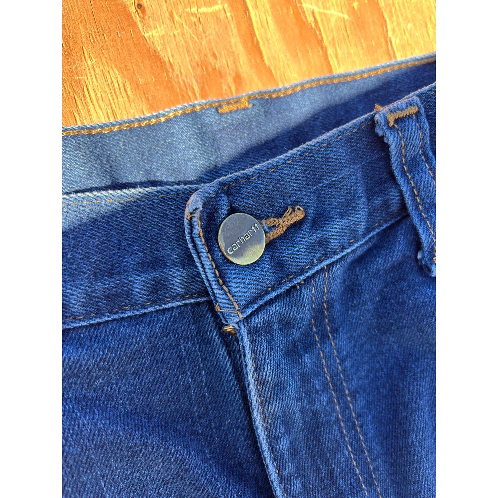 Carhartt Carhartt Jeans Mens 34x32 Blue Denim Utility Work Pants Size US 34 / EU 50 - 10 Thumbnail