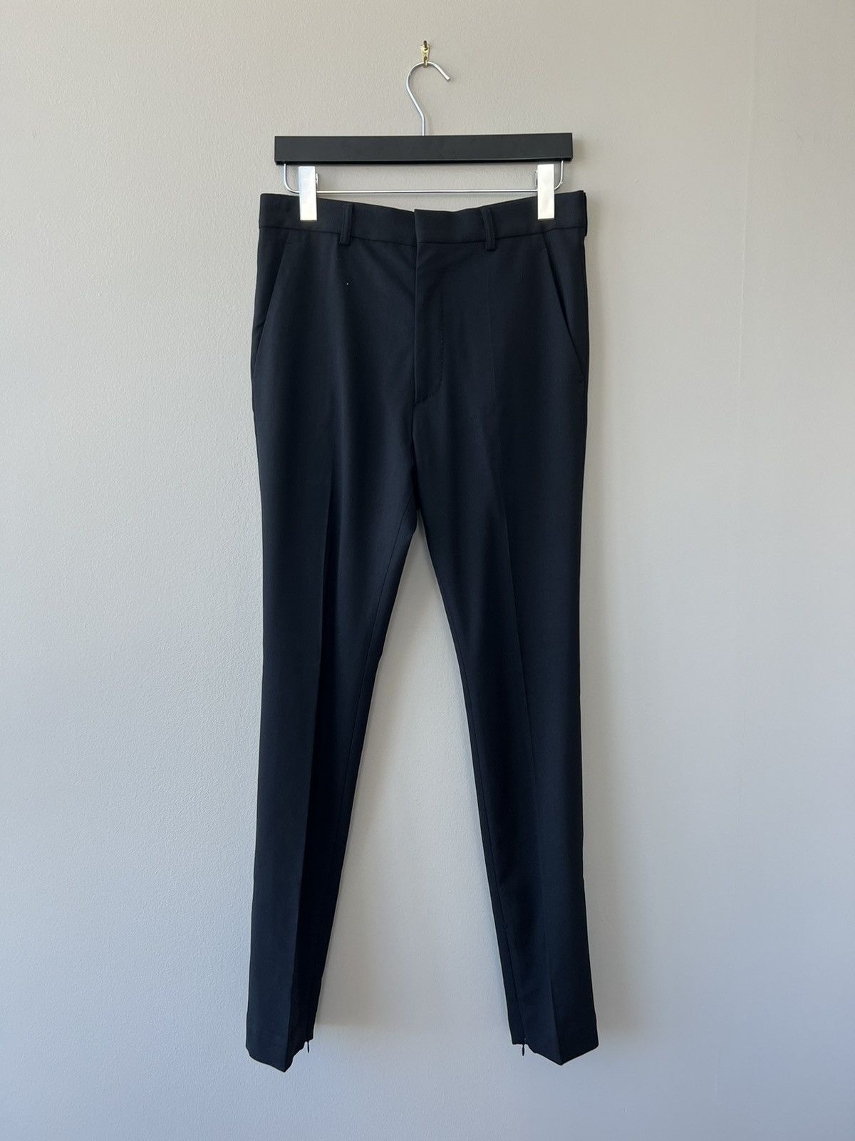 image of Haider Ackermann Aw15 Zipped-Hem Skinny Trousers in Black, Men's (Size 28)