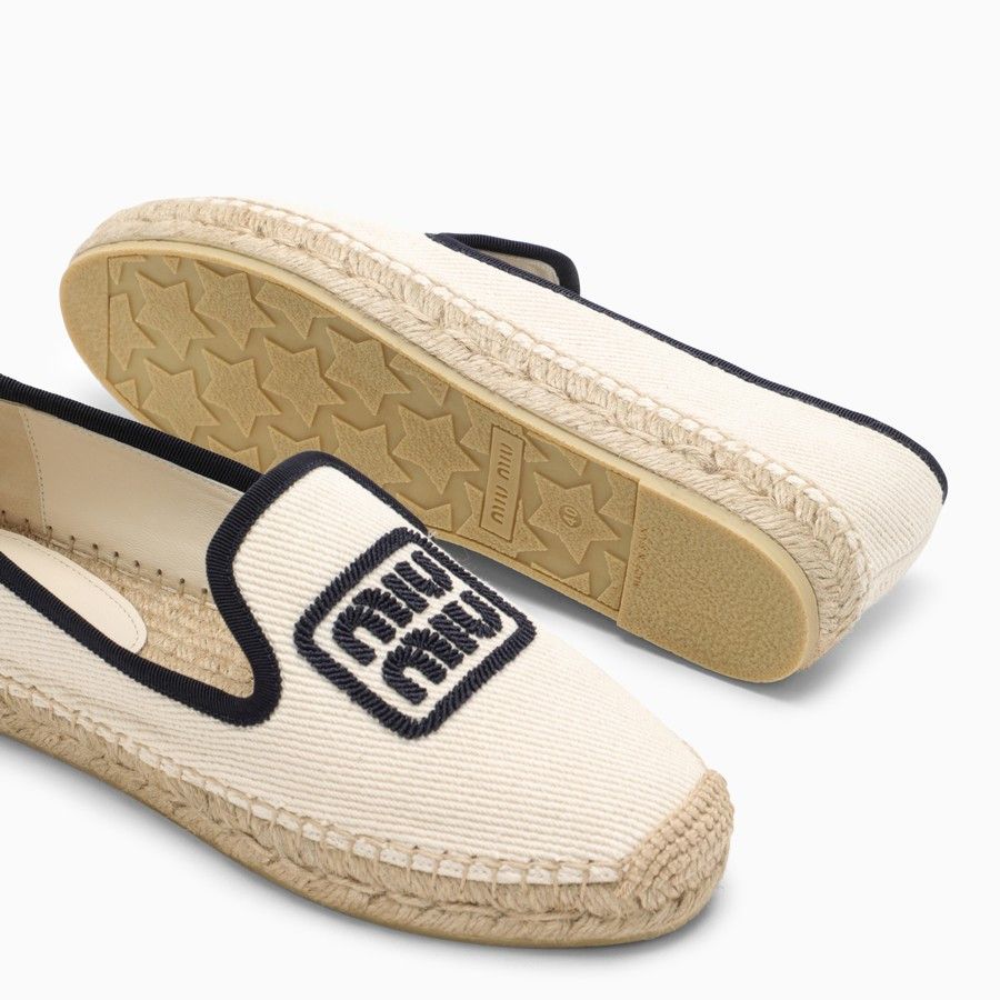 Miu Miu o1d2blof0924 Logo Espadrilles in Multicolor Size US 11 / IT 41 - 5 Thumbnail