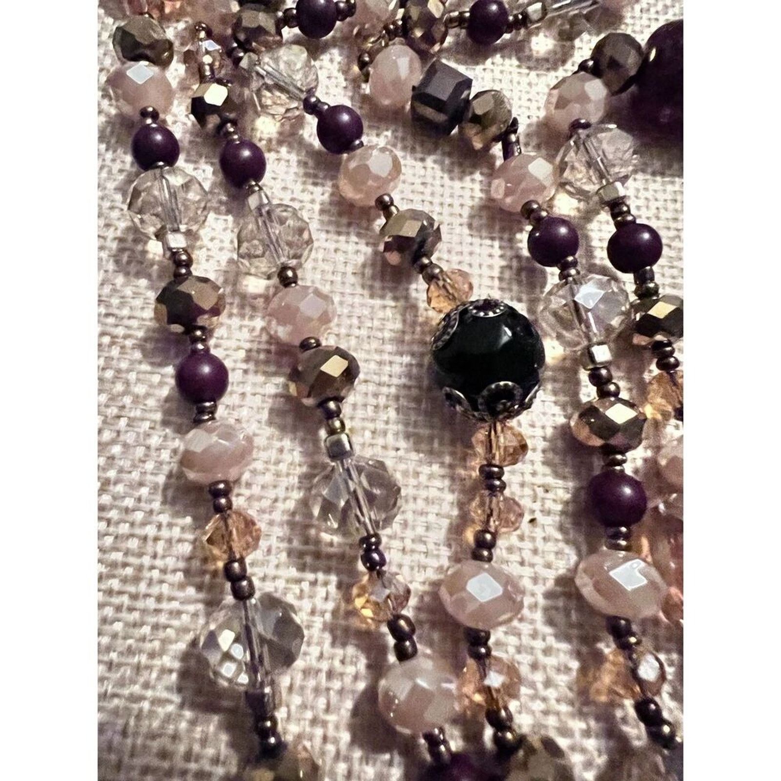 Other Glass Necklace 58” No Clasp Beautiful Colors Size ONE SIZE - 1 Thumbnail