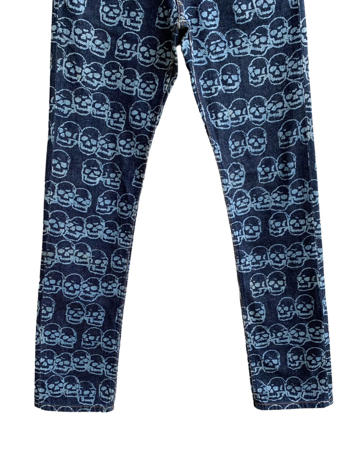 Hysteric Glamour 🔥Iconic 90s Vintage Hysteric Glamour Skull Head Over Printed Size US 29 - 4 Thumbnail