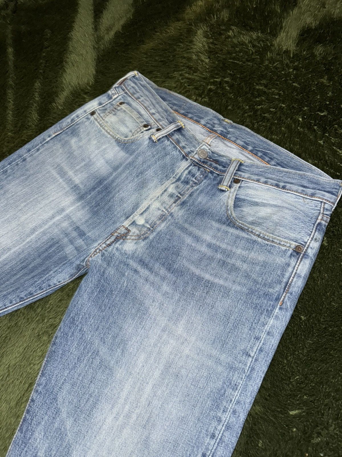Levi's [W32/L32] Levi’s 501 Leather Label Denim Pants Light Indigo Size US 32 / EU 48 - 2 Thumbnail