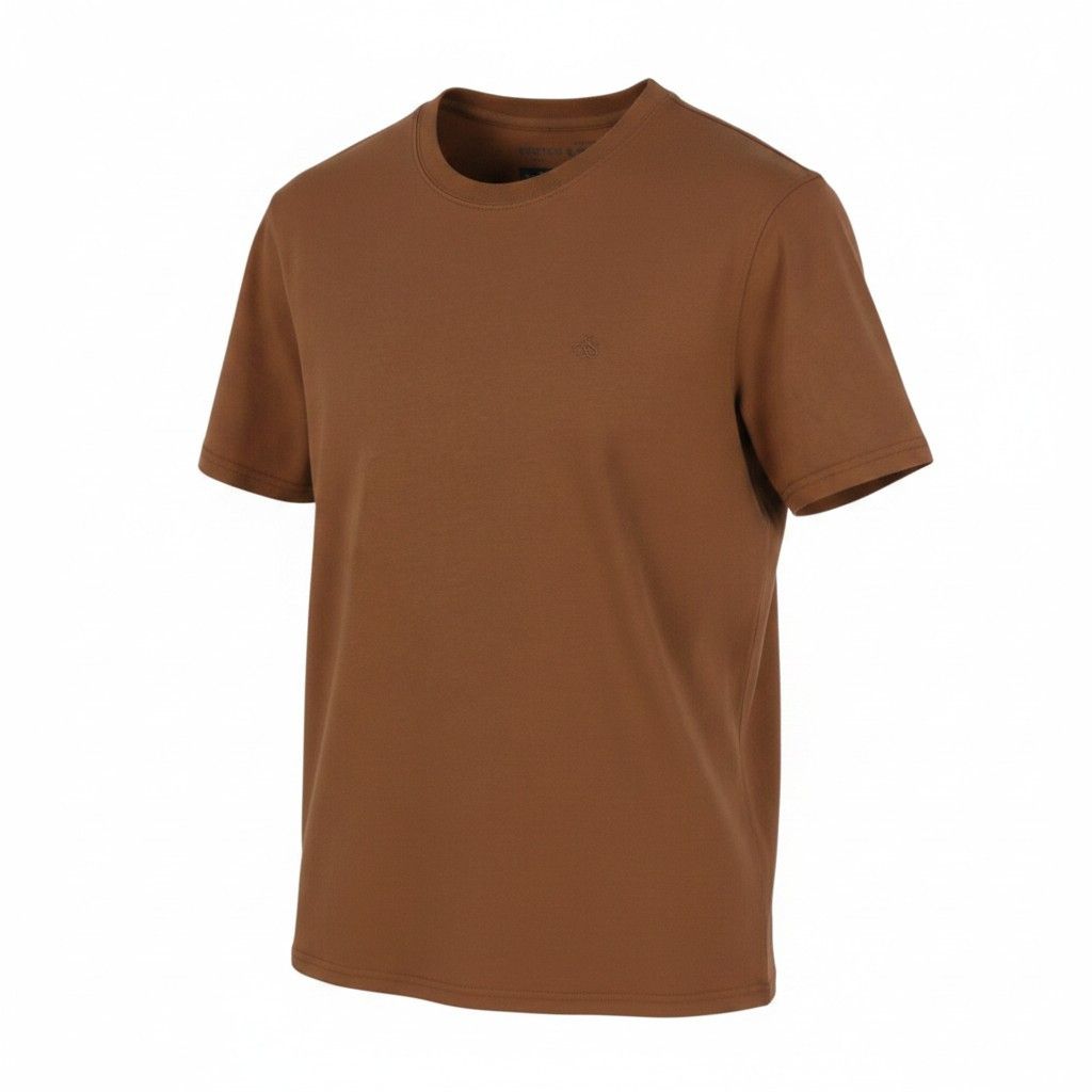 Scotch & Soda M Brown Embroidered Logo Crew Tricot Short Sleeve 91044 Size US M / EU 48-50 / 2 - 1 Thumbnail