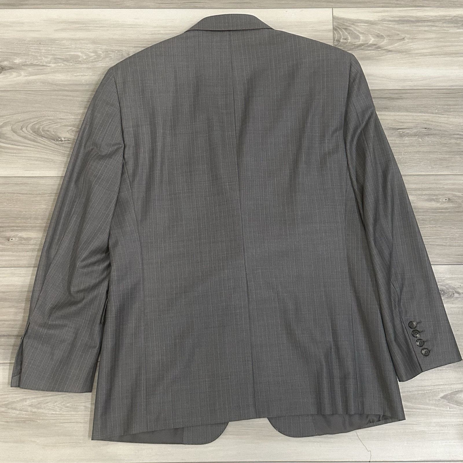 Hickey Freeman Hickey Freeman Mens 2 Piece Suit 42R Solid Grey Pleated Size 42R - 10 Thumbnail
