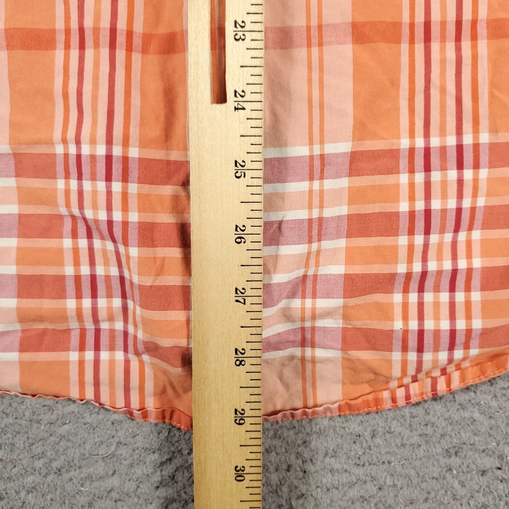 Tommy Hilfiger Tommy Hilfiger Shirt Mens Small Orange Plaid Casual Button Up Short Sleeve Size US S / EU 44-46 / 1 - 4 Thumbnail