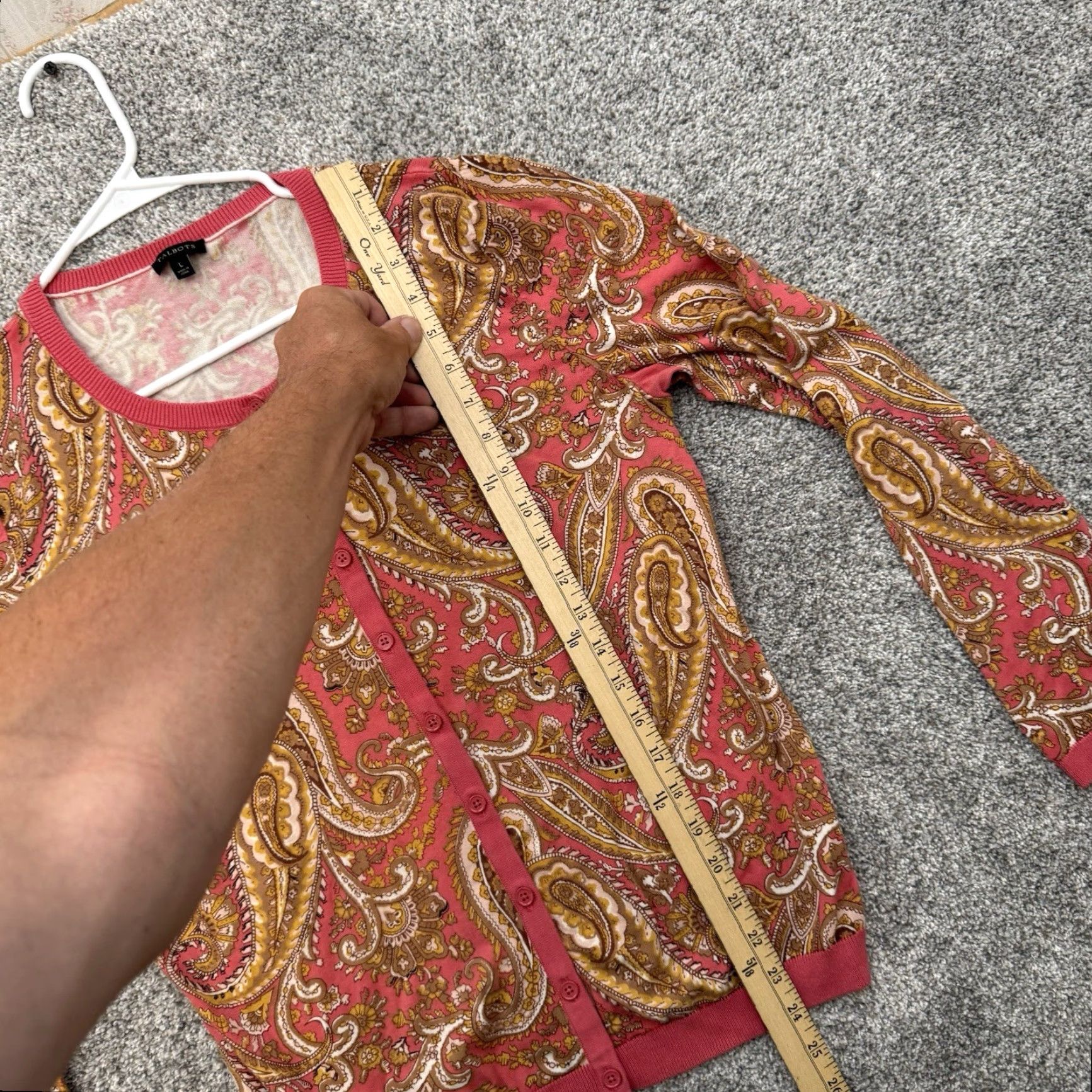Talbots Talbots Cardigan Sweater L Paisley Boho Classic Preppy Librarian Quiet Luxury Size L / US 10 / IT 46 - 3 Thumbnail