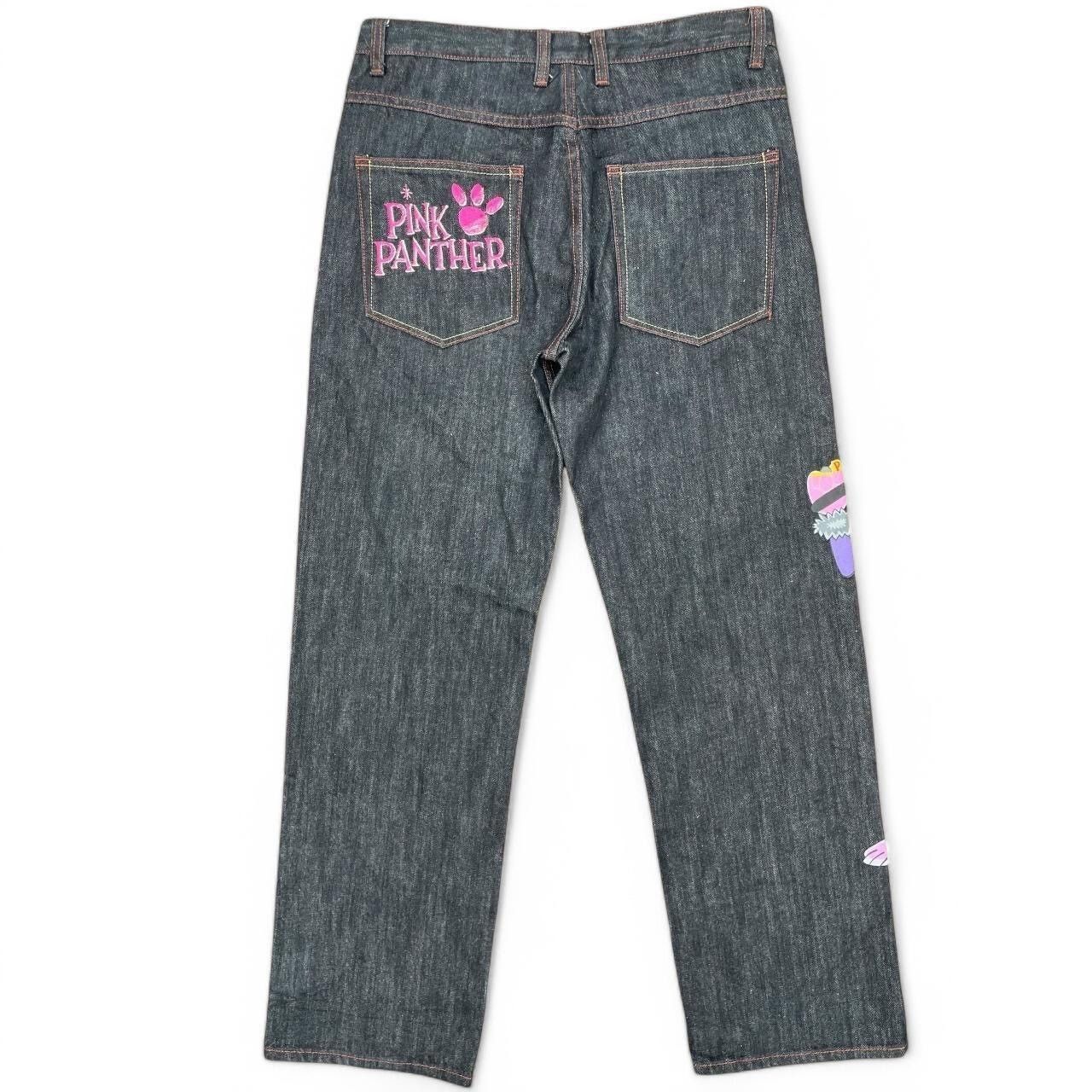 Vintage RARE Vintage Pink Panther baggy jeans Size US 34 / EU 50 - 2 Thumbnail
