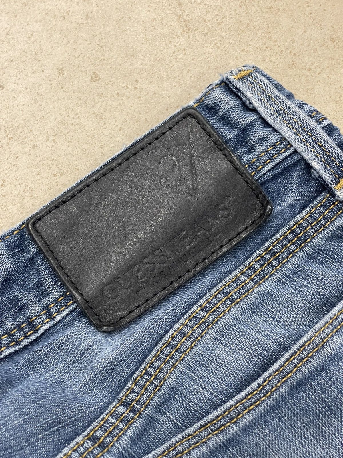 Guess × Vintage Guess Vintage Custom Distressed Ripped Denim Jeans Size US 29 - 3 Thumbnail