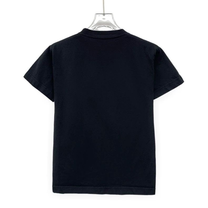 Balenciaga Balenciaga Black monogrammed cotton crewneck short sleeve Size M / US 6-8 / IT 42-44 - 2 Thumbnail