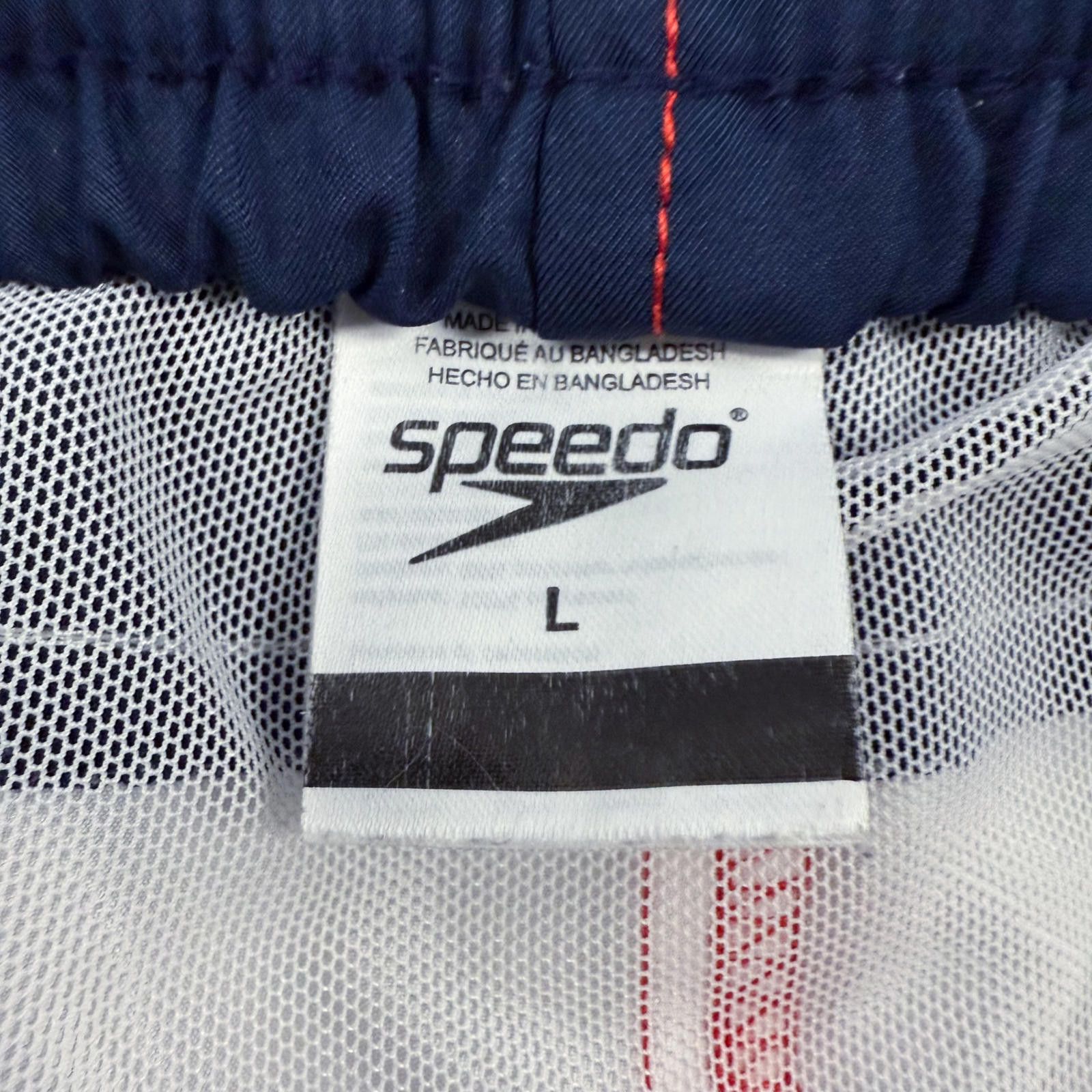 Speedo Speedo Men's Swim Trunks Red White Blue July 4th - L Size US 34 / EU 50 - 3 Thumbnail