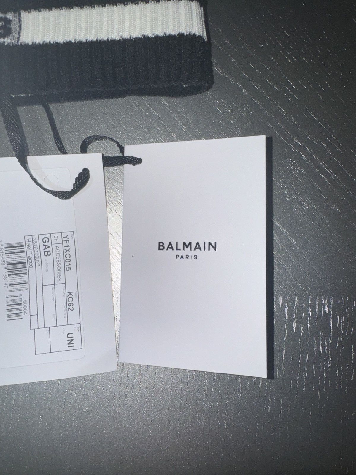 Balmain Balmain Houndstooth Jacquard Wool Beanie Size ONE SIZE - 3 Thumbnail