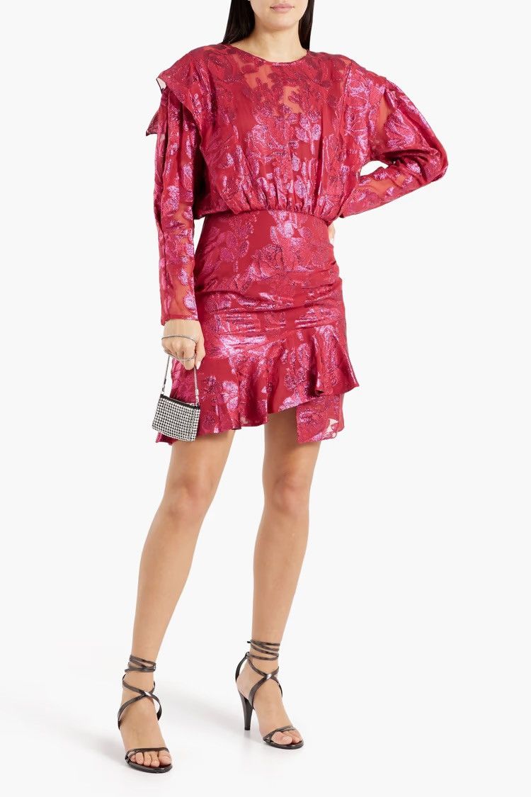 Iro IRO Murai Metallic Fil coupé silk-blend Georgette Mini Dress Size XS / US 0-2 / IT 36-38 - 2 Thumbnail