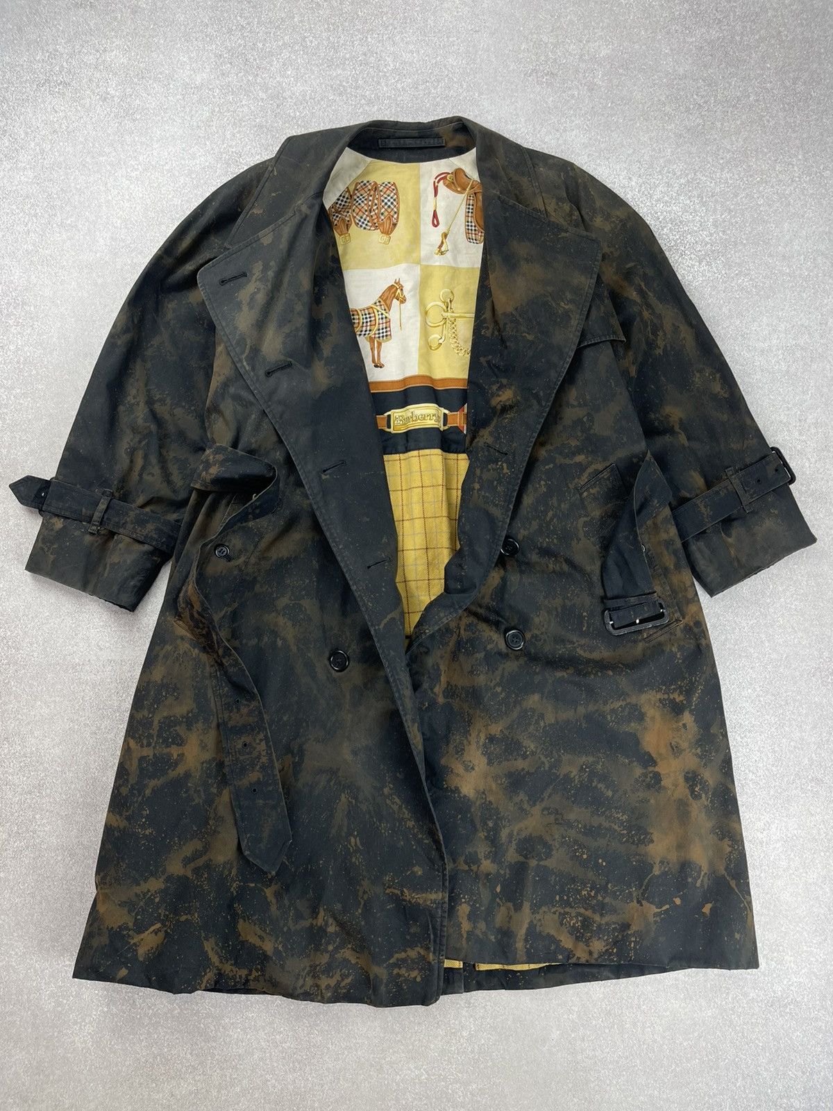 Burberry Vintage Burberry Tie-Dye Trench Coat Jacket Unisex Size US L / EU 52-54 / 3 - 1 Thumbnail
