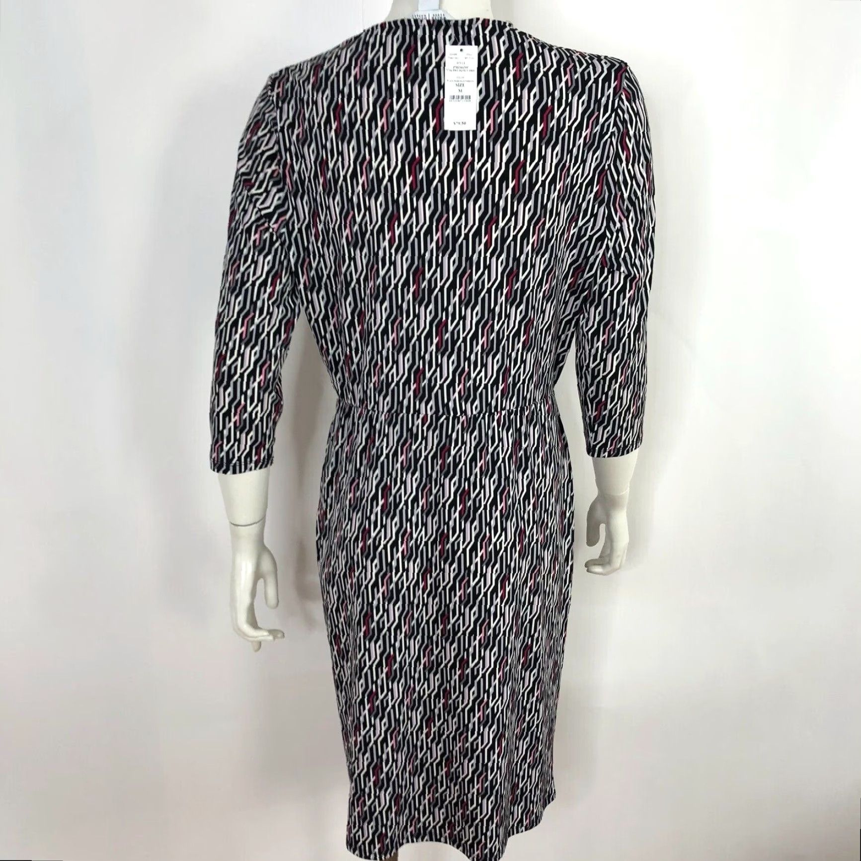 White House Black Market VINTAGE? No — White House Black Market Dress Midi Length Faux Wrap Pleated Womens M Size M / US 6-8 / IT 42-44 - 6 Thumbnail