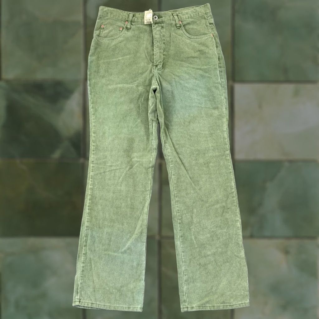Express VINTAGE Express Pants Women 34x32 Green Corduroy 90s Chino NWT Boho 13/14/14 Womens Cleveland? Size 36" / US 14 / IT 50 - 1 Thumbnail
