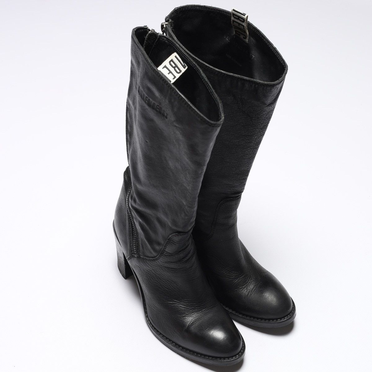 Dirk Bikkembergs Dirk Bikkembergs Thigh High Boots Leather Knee Zip Shoes Size US 7 / IT 37 - 3 Thumbnail