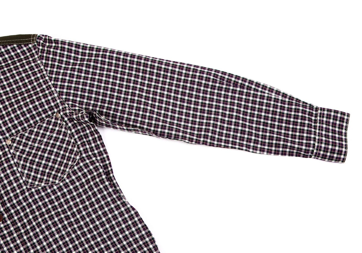 Junya Watanabe Checkered Shirt in Purple and Green, Size XS Size US XS / EU 42 / 0 - 4 Thumbnail