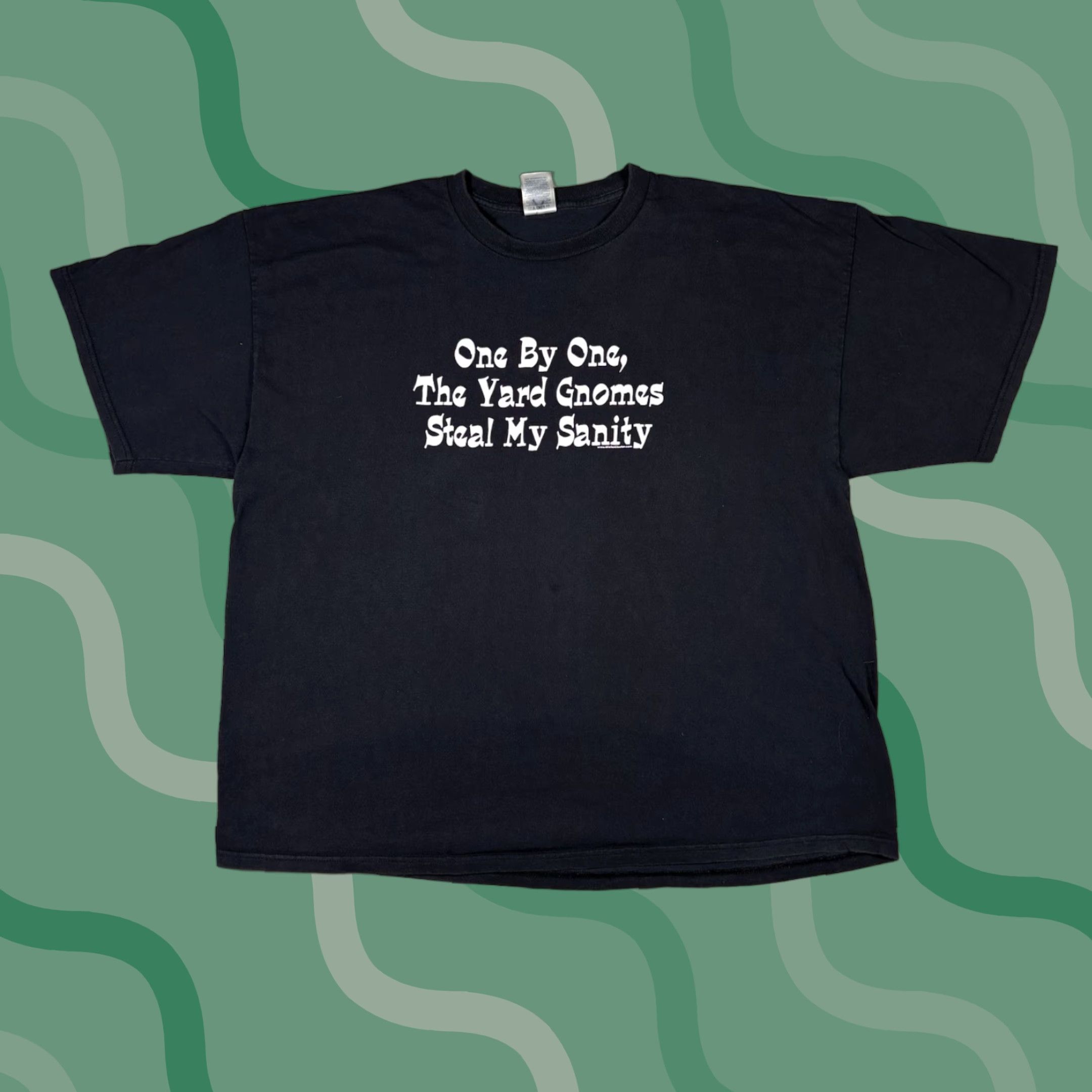 Delta VINTAGE Garden Gnome Funny Quote T Shirt Black 2XL Delta Men Short Sleeve Crew Neck Graphic Print Heavyweight Cotton Size US XXL / EU 58 / 5 - 1 Thumbnail