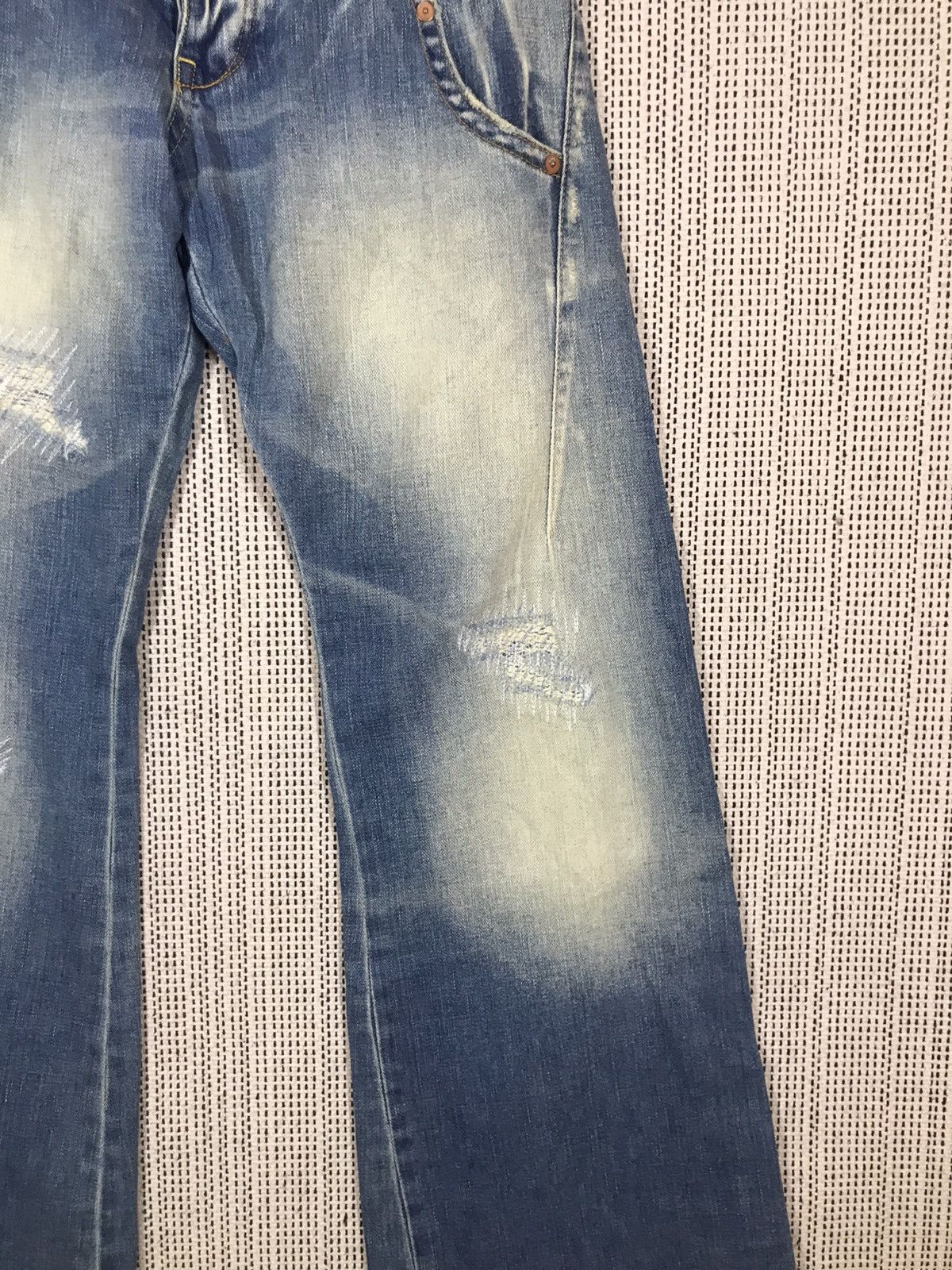 If Six Was Nine ‼️JAPANASE BRAND MAGIC SQUAD BAGGY DENIM FLARED VERY RARE Size US 29 - 4 Thumbnail