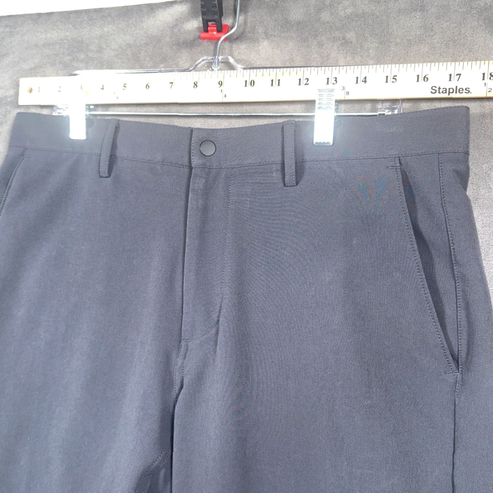 Vintage Proof Mens Shorts 34 Gray Nomad Short Chino Style Flat Front Button Zip Pocket Casual Travel Workwear Size US 34 / EU 50 - 2 Thumbnail