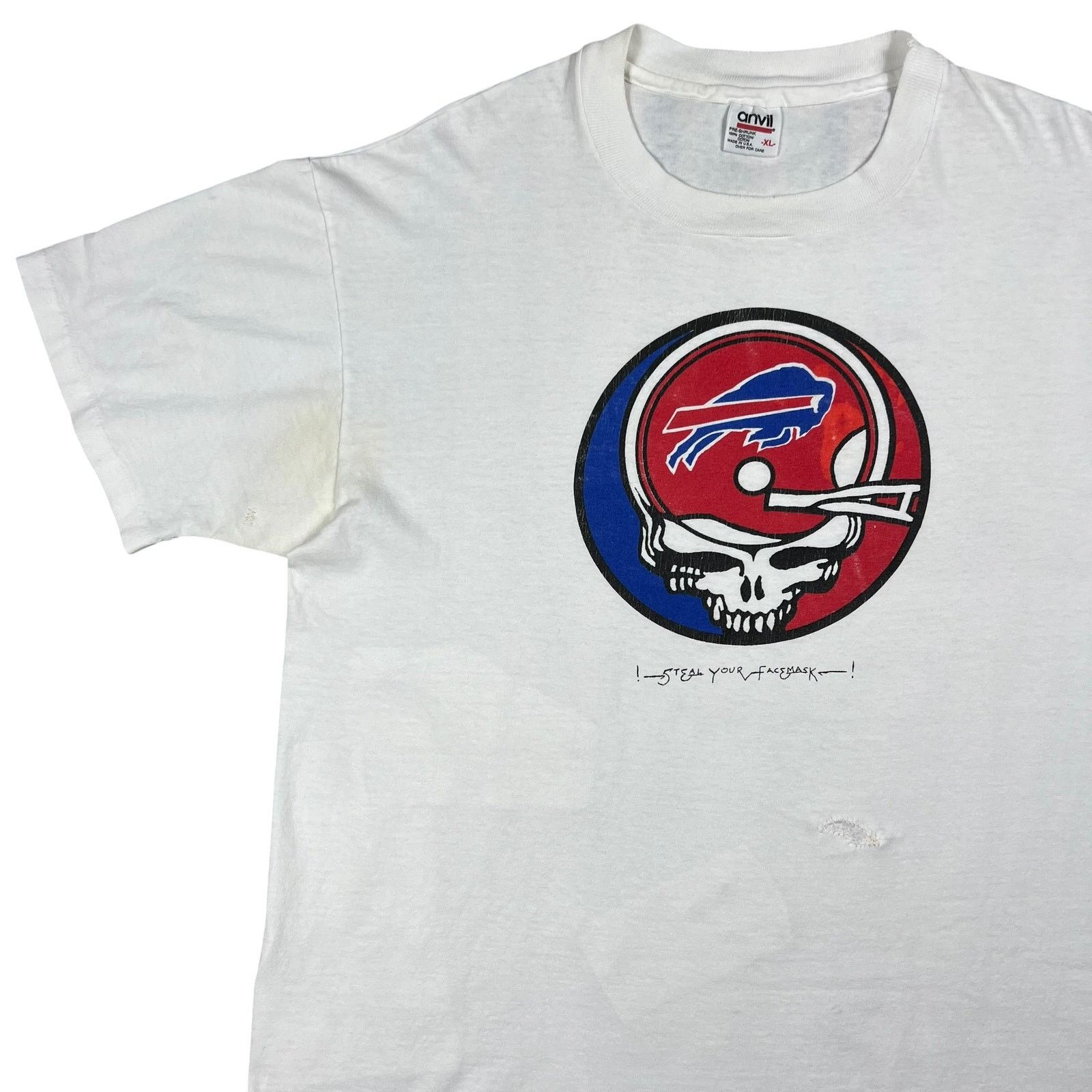 Anvil × Band Tees × Grateful Dead 90s Grateful Dead Buffalo Bills Steal Your Facemask band tee Size US XL / EU 56 / 4 - 4 Thumbnail