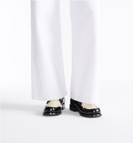 Dior o1w1db10426 KDB962 Emblem Loafers in Black/White Size US 7 / IT 37 - 4 Thumbnail